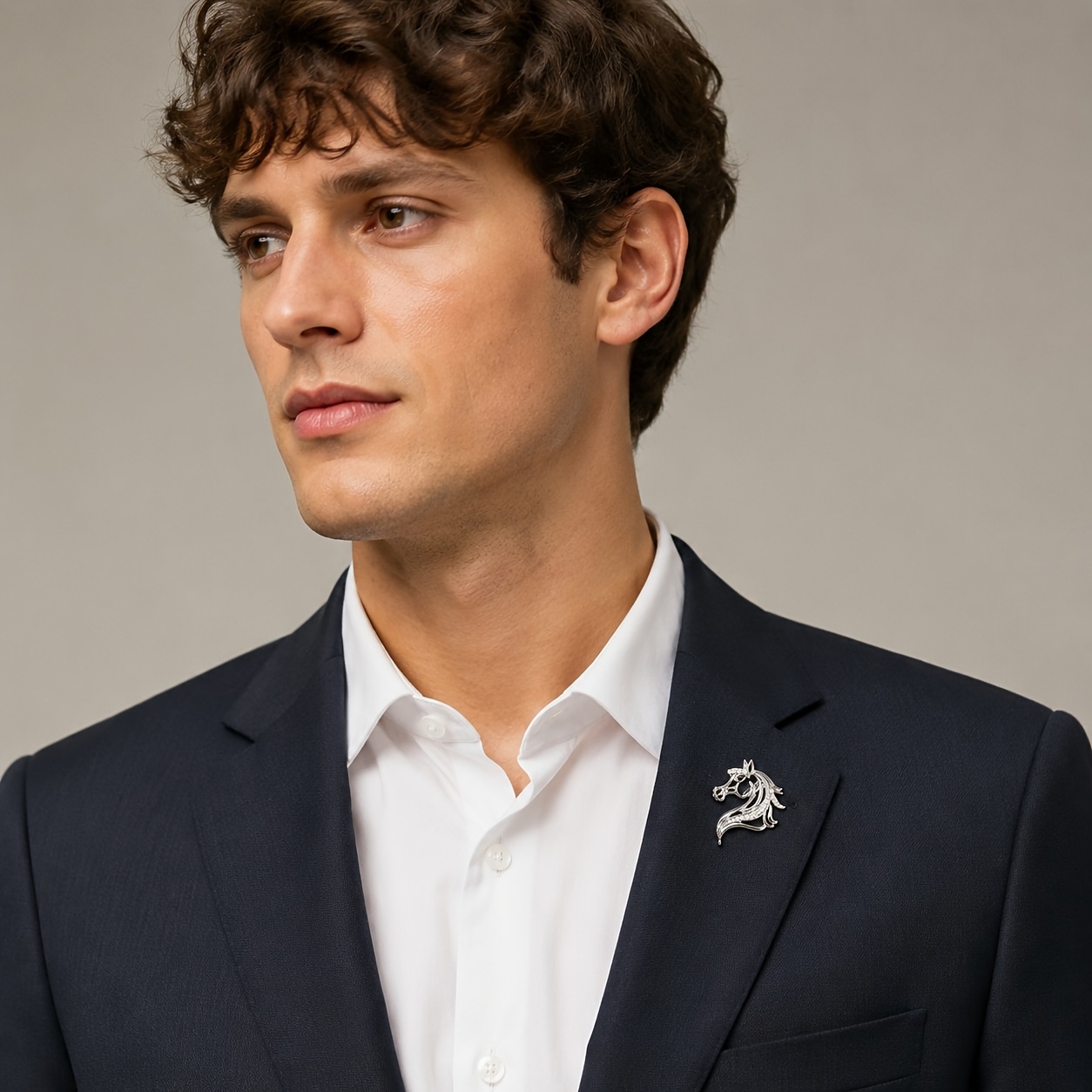 Premium Zodiac Horse Brooch, Statement Accessory